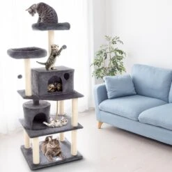 Pet Adobe 5-Tier 58.5-in Cat Tree & Condo 12 Pet Adobe 5-Tier 58.5-in Cat Tree & Condo -Cat Supplies 314985 PT3. AC SS1800 V1626389786