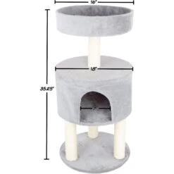 Pet Adobe 4-Tier 35-in Cat Tree & Condo -Cat Supplies 315004 PT1. AC SS1800 V1626390105