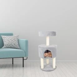 Pet Adobe 4-Tier 35-in Cat Tree & Condo -Cat Supplies 315004 PT3. AC SS1800 V1626386219