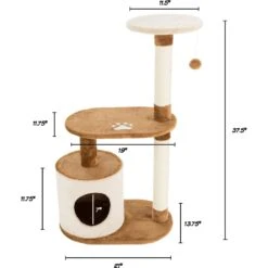 Pet Adobe Multi-Level 37.5-in Cat Tree & Condo -Cat Supplies 315008 PT1. AC SS1800 V1626389796
