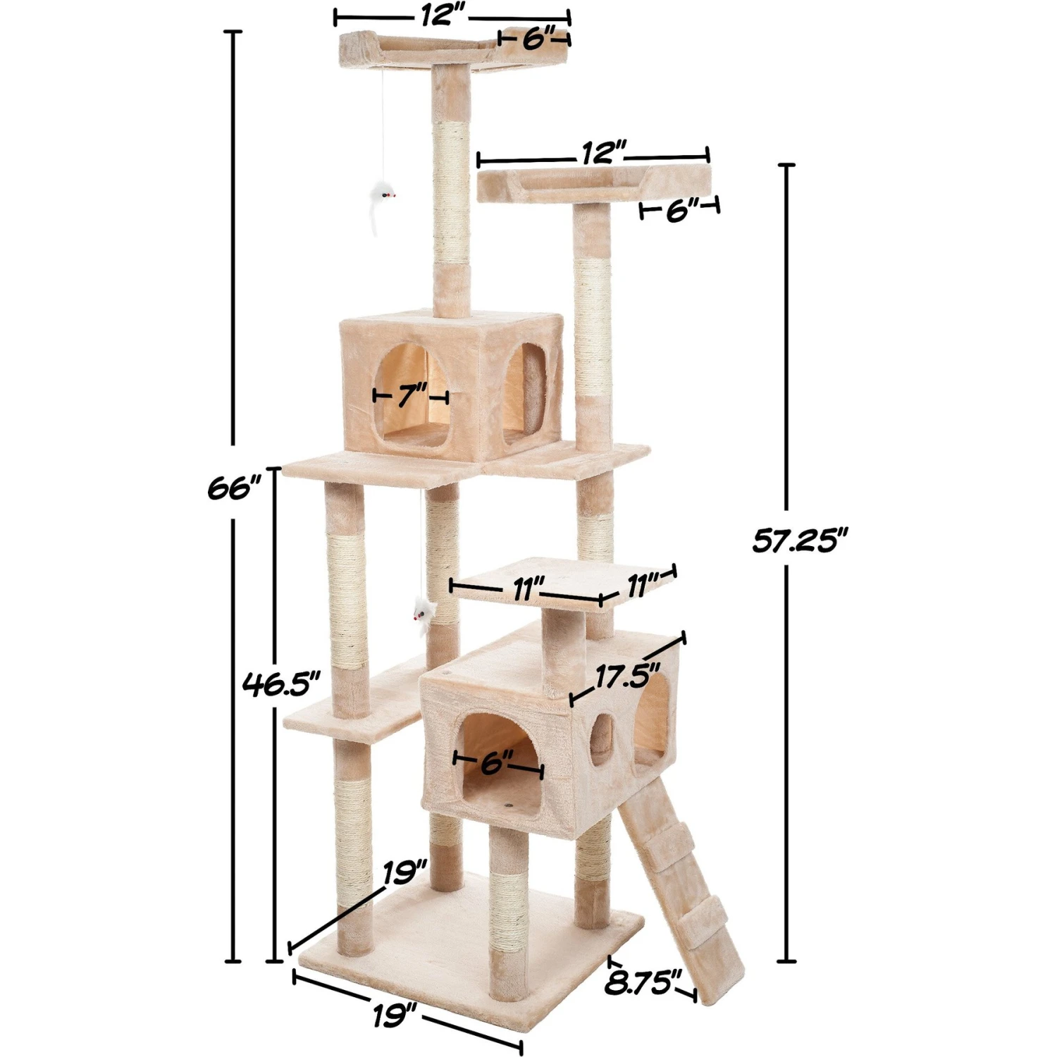Pet Adobe Multi-Level 66.3-in Cat Tree & Condo 4 Pet Adobe Multi-Level 66.3-in Cat Tree & Condo - Image 2