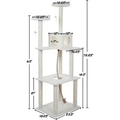 Pet Adobe Multi-Level 71.5-in Cat Tree & Condo -Cat Supplies 315014 PT1. AC SS1800 V1626387980