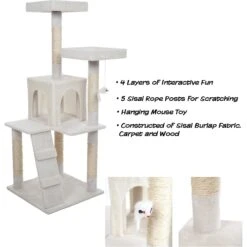 Pet Adobe Multi-Level 50.25-in Cat Tree -Cat Supplies 315021 PT2. AC SS1800 V1626390410