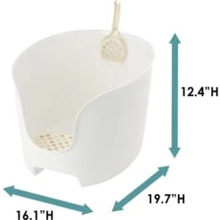Richell PAW TRAX High Wall Cat Litter Box 12 Richell PAW TRAX High Wall Cat Litter Box -Cat Supplies 316048 PT4. AC SS1800 V1675967358