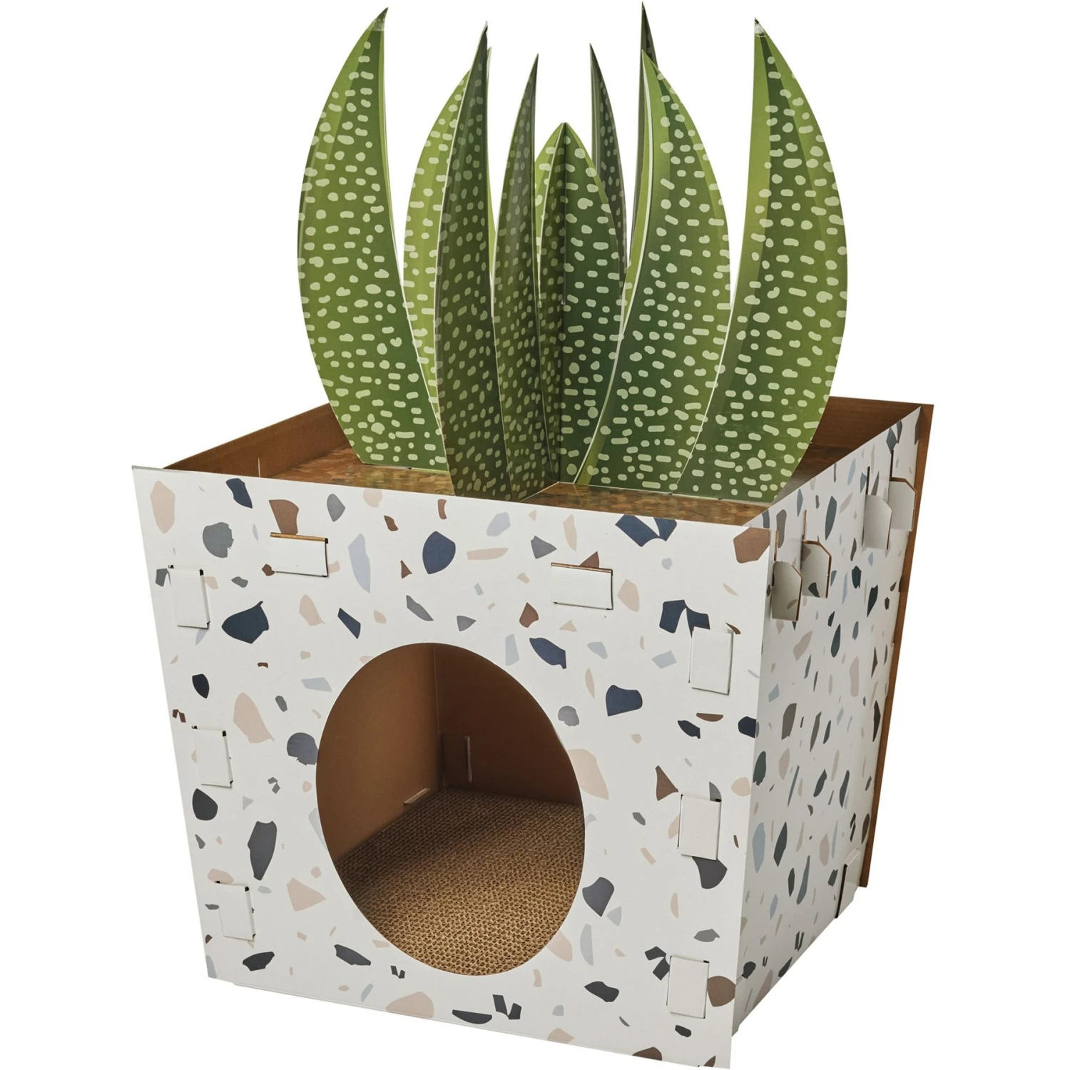 Frisco Potted Succulent Cardboard Cat House 3 Frisco Potted Succulent Cardboard Cat House