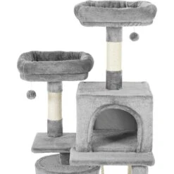 Frisco 61-in Faux Fur Cat Tree & Condo & Frisco 38-in Cat Tree With Condo, Top Perch & Toy -Cat Supplies 318964 PT3. AC SS1800 V1630363328