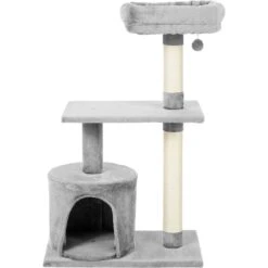 Frisco 61-in Faux Fur Cat Tree & Condo & Frisco 38-in Cat Tree With Condo, Top Perch & Toy -Cat Supplies 318964 PT5. AC SS1800 V1630366324