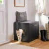 Frisco Drop Down Door Bench Cat Litter Box Cover