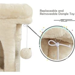 Yaheetech 2-Level 23.5-in Plush Cat Tree & Condo -Cat Supplies 325666 PT7. AC SS1800 V1631142386