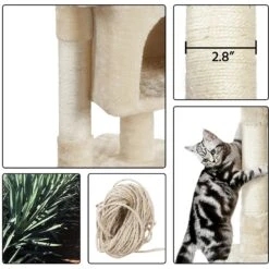 Yaheetech 2-Level 23.5-in Plush Cat Tree & Condo -Cat Supplies 325666 PT8. AC SS1800 V1631139689