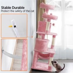 Yaheetech 62.2-in Multi-Level Cat Tree -Cat Supplies 325684 PT7. AC SS1800 V1680631087