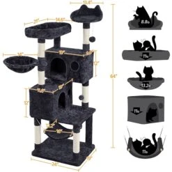 Yaheetech Multi-Level 64.5-in Cat Tree -Cat Supplies 325687 PT2. AC SS1800 V1680631092