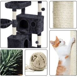Yaheetech Multi-Level 64.5-in Cat Tree -Cat Supplies 325687 PT4. AC SS1800 V1680628957