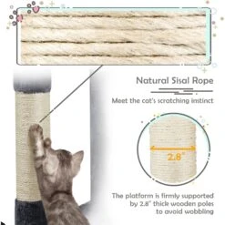 Yaheetech Activity Tower Basic 46-in Cat Tree -Cat Supplies 325694 PT5. AC SS1800 V1680631082