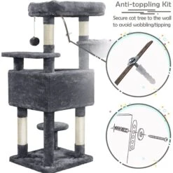 Yaheetech Activity Tower Basic 46-in Cat Tree -Cat Supplies 325694 PT7. AC SS1800 V1680630143