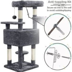 Yaheetech Activity Tower Basic 46-in Cat Tree -Cat Supplies 325694 PT8. AC SS1800 V1631146871