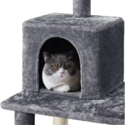 Yaheetech 46.5-in Plush Cat Tree -Cat Supplies 325697 PT4. AC SS1800 V1631145398