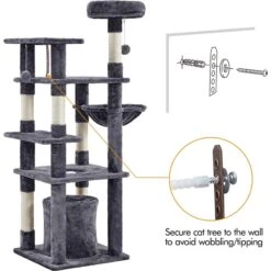 Yaheetech 56.5-in Multilevel Cat Tree -Cat Supplies 325712 PT5. AC SS1800 V1662689555