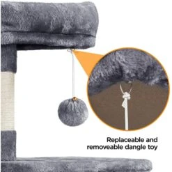 Yaheetech Multi-Level 53.5-in Plush Cat Tree -Cat Supplies 325719 PT6. AC SS1800 V1631153501