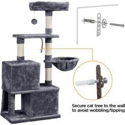 Yaheetech Multi-Level 53.5-in Plush Cat Tree -Cat Supplies 325719 PT8. AC SS1800 V1631142987