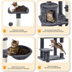 Yaheetech 57-in Cat Tree Tower -Cat Supplies 325725 PT3. AC SS1800 V1686153408
