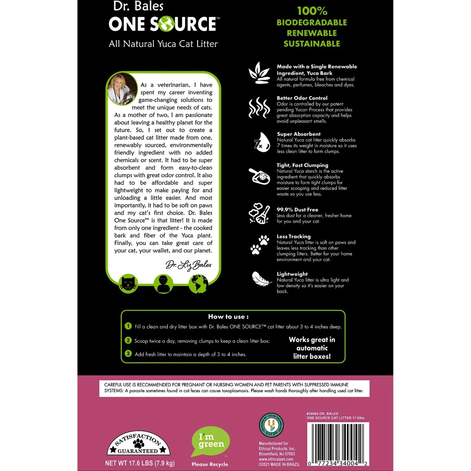 Dr. Bales One Source Clumping Cat Litter 4 Dr. Bales One Source Clumping Cat Litter - Image 2