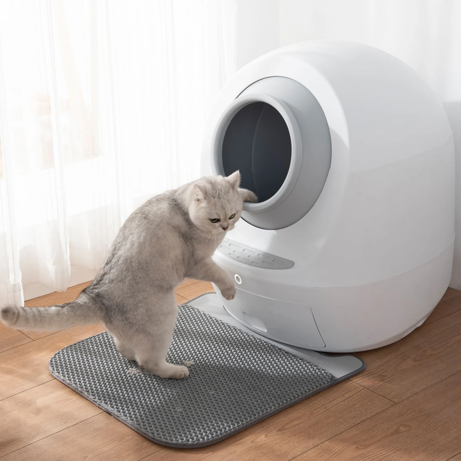 Casa Leo Leo's Loo Cat Litter Mat, Grey 8 Casa Leo Leo's Loo Cat Litter Mat, Grey - Image 6