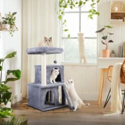 Coziwow By Jaxpety Faux Fur Cat Tree Tower & Condos With Scratch Posts, 34-inch, Grey 19 Coziwow By Jaxpety Faux Fur Cat Tree Tower & Condos With Scratch Posts, 34-inch, Grey -Cat Supplies 330934 PT8. AC SS1800 V1642180889