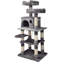 Coziwow By Jaxpety 58-in Cat Tree & Condo With Hammock, Grey 14 Coziwow By Jaxpety 58-in Cat Tree & Condo With Hammock, Grey -Cat Supplies 330952 PT3. AC SS1800 V1663609368