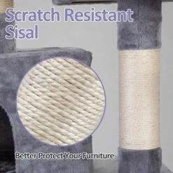 Coziwow By Jaxpety 58-in Cat Tree & Condo With Hammock, Grey 18 Coziwow By Jaxpety 58-in Cat Tree & Condo With Hammock, Grey -Cat Supplies 330952 PT7. AC SS1800 V1663604041