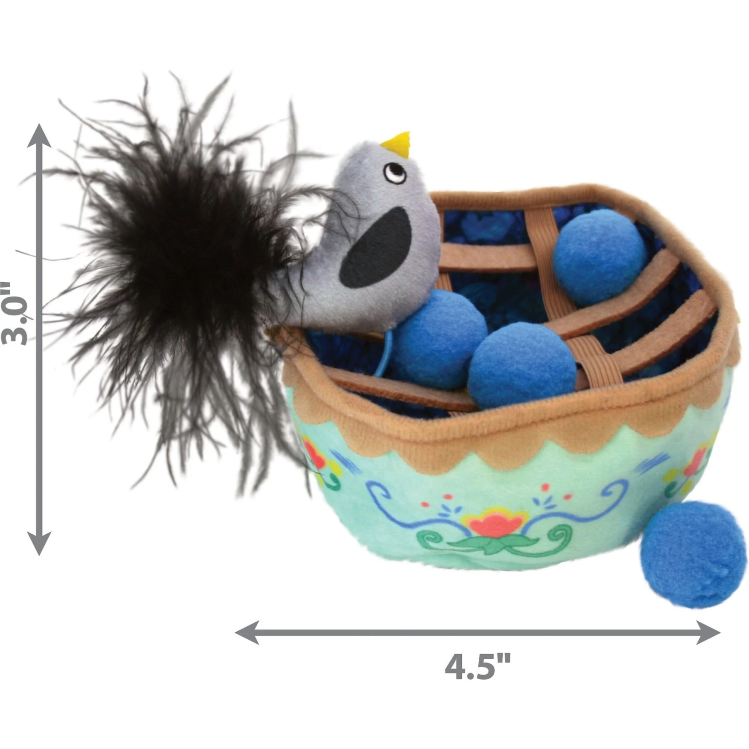 KONG Cat Puzzlements Pie Plush Cat Toy 4 KONG Cat Puzzlements Pie Plush Cat Toy - Image 2