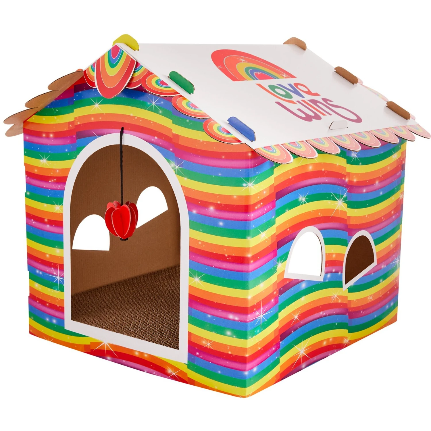 Frisco Pride Love Wins Cardboard Cat House 3 Frisco Pride Love Wins Cardboard Cat House