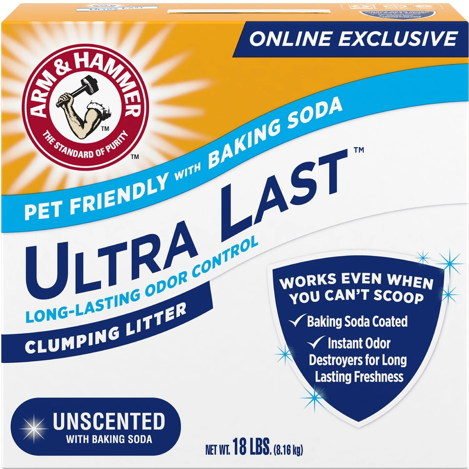Arm & Hammer Litter Ultra Last Unscented Clumping Clay Cat Litter, 18-lb Box 3 Arm & Hammer Litter Ultra Last Unscented Clumping Clay Cat Litter, 18-lb Box