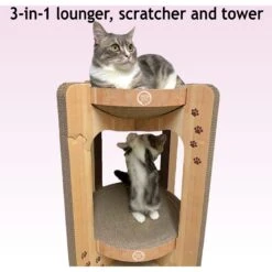 Necoichi Cozy Cat Scratcher Tower Toy 16 Necoichi Cozy Cat Scratcher Tower Toy -Cat Supplies 336322 PT5. AC SS1800 V1674730084