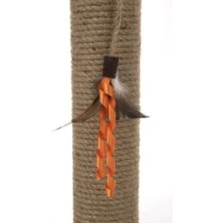 SmartyKat Simply Scratch Jute Cat Scratch Post With Feather Cat Toy -Cat Supplies 336397 PT2. AC SS1800 V1634309623