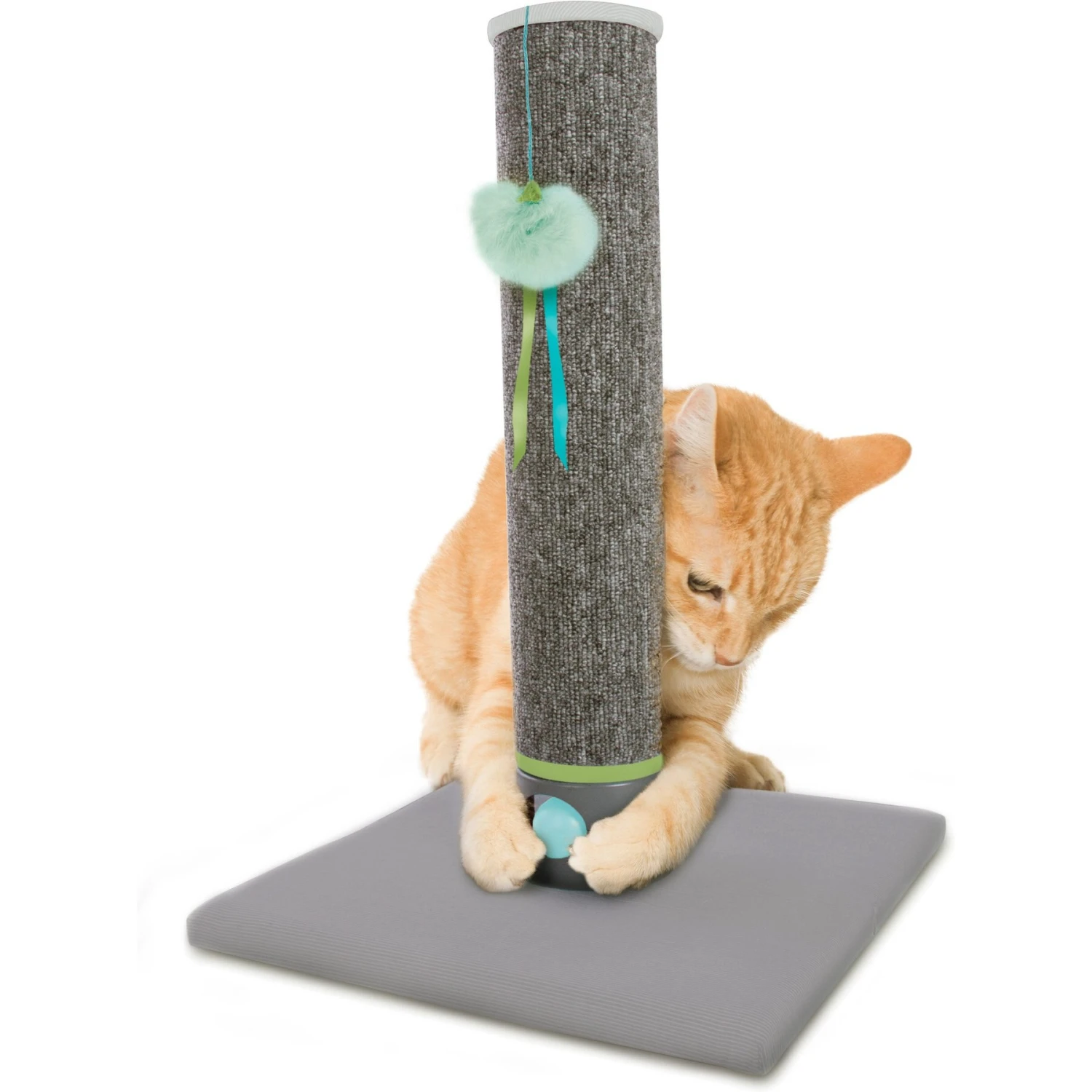 SmartyKat Playful Post Carpet Cat Scratching Post With Track Toy Base 7 SmartyKat Playful Post Carpet Cat Scratching Post With Track Toy Base - Image 5