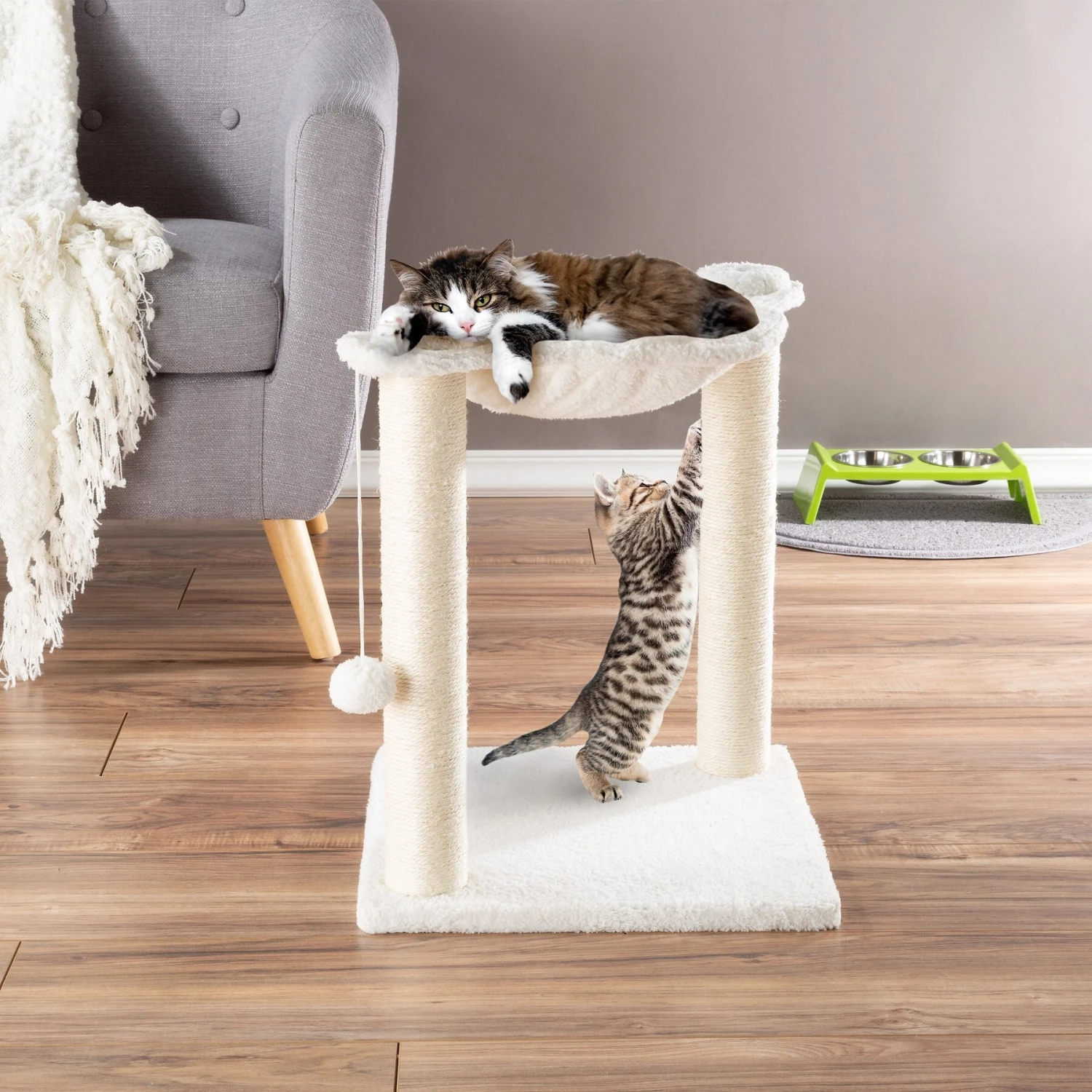 Pet Adobe 19-in Sisal Cat Tree & Condo 3 Pet Adobe 19-in Sisal Cat Tree & Condo