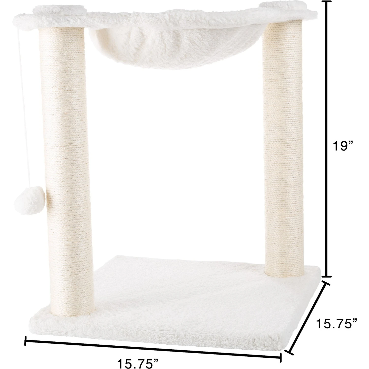 Pet Adobe 19-in Sisal Cat Tree & Condo 4 Pet Adobe 19-in Sisal Cat Tree & Condo - Image 2
