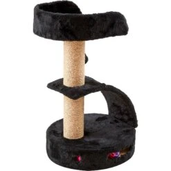 Two By Two The Camellia Sisal Cat Tree, Small, Black -Cat Supplies 346901 PT2. AC SS1800 V1638311819