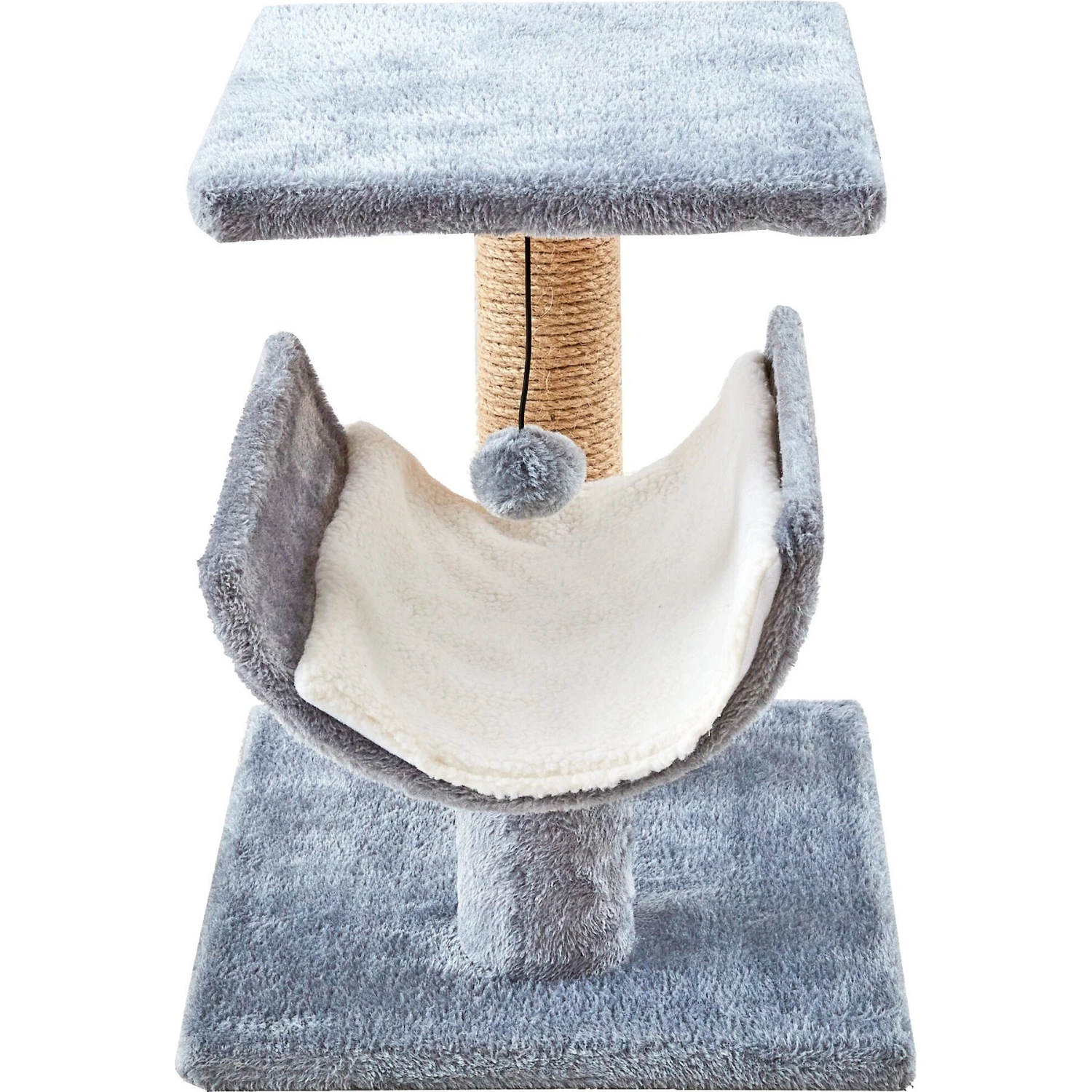 Two By Two The Hazel Sisal Cat Tree, Small, Grey 3 Two By Two The Hazel Sisal Cat Tree, Small, Grey