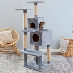 Two By Two The Ambrosia Cat Tree, Large, Grey -Cat Supplies 346915 PT3. AC SS1800 V1638315125