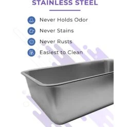 IPrimio Stainless Steel Cat Litter Box, X-Large 11 IPrimio Stainless Steel Cat Litter Box, X-Large -Cat Supplies 352817 PT2. AC SS1800 V1642529486