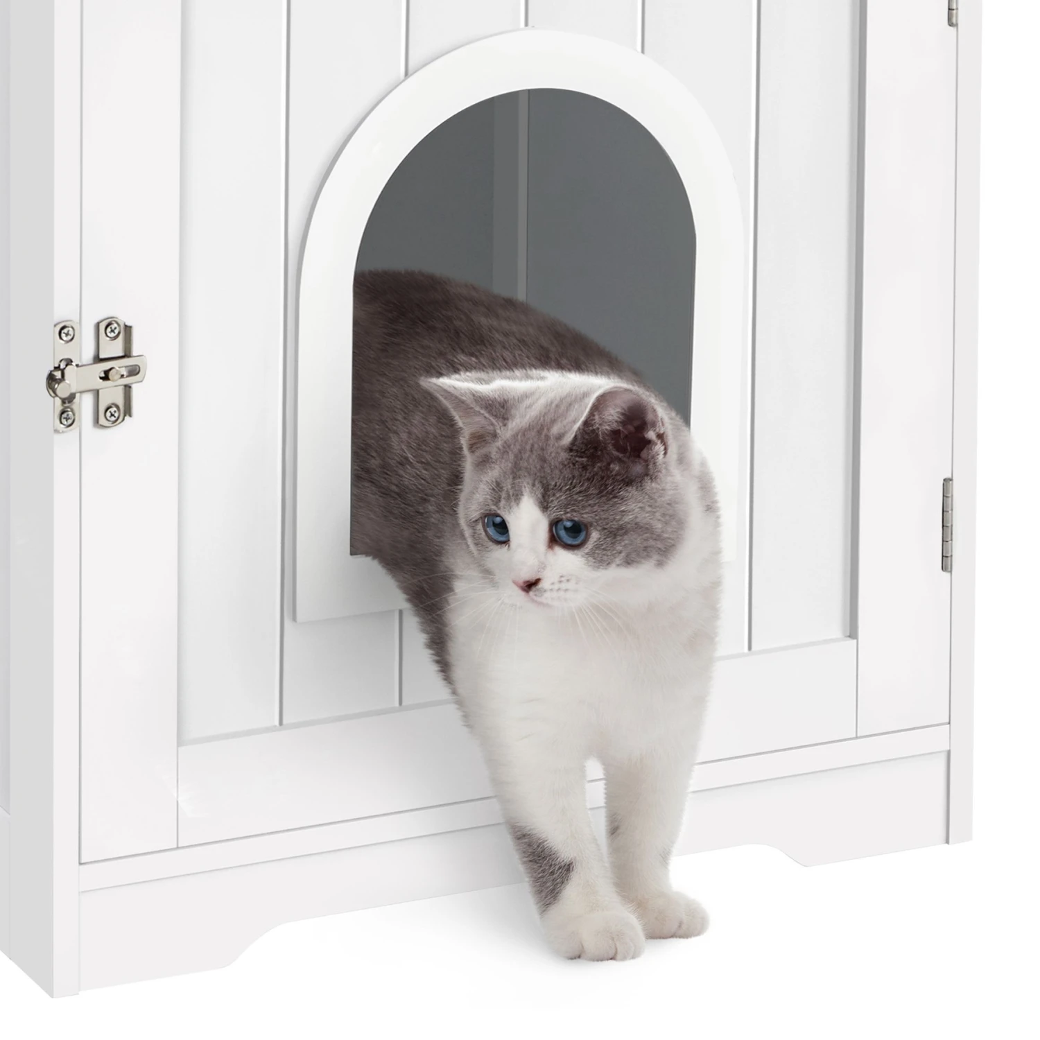 Yaheetech Washroom Bench Enclosed Cat House Cat Litter Box 11 Yaheetech Washroom Bench Enclosed Cat House Cat Litter Box - Image 9