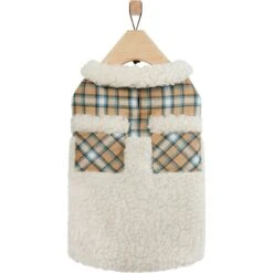 Frisco Lightweight Plaid Pocket Dog & Cat Coat -Cat Supplies 353940 PT4. AC SS1800 V1659725936