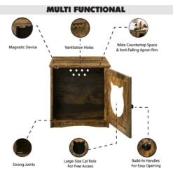 Sweet Barks Enclosed House Side Table Cat Litter Box, Rustic Brown 15 Sweet Barks Enclosed House Side Table Cat Litter Box, Rustic Brown -Cat Supplies 354503 PT4. AC SS1800 V1640043698