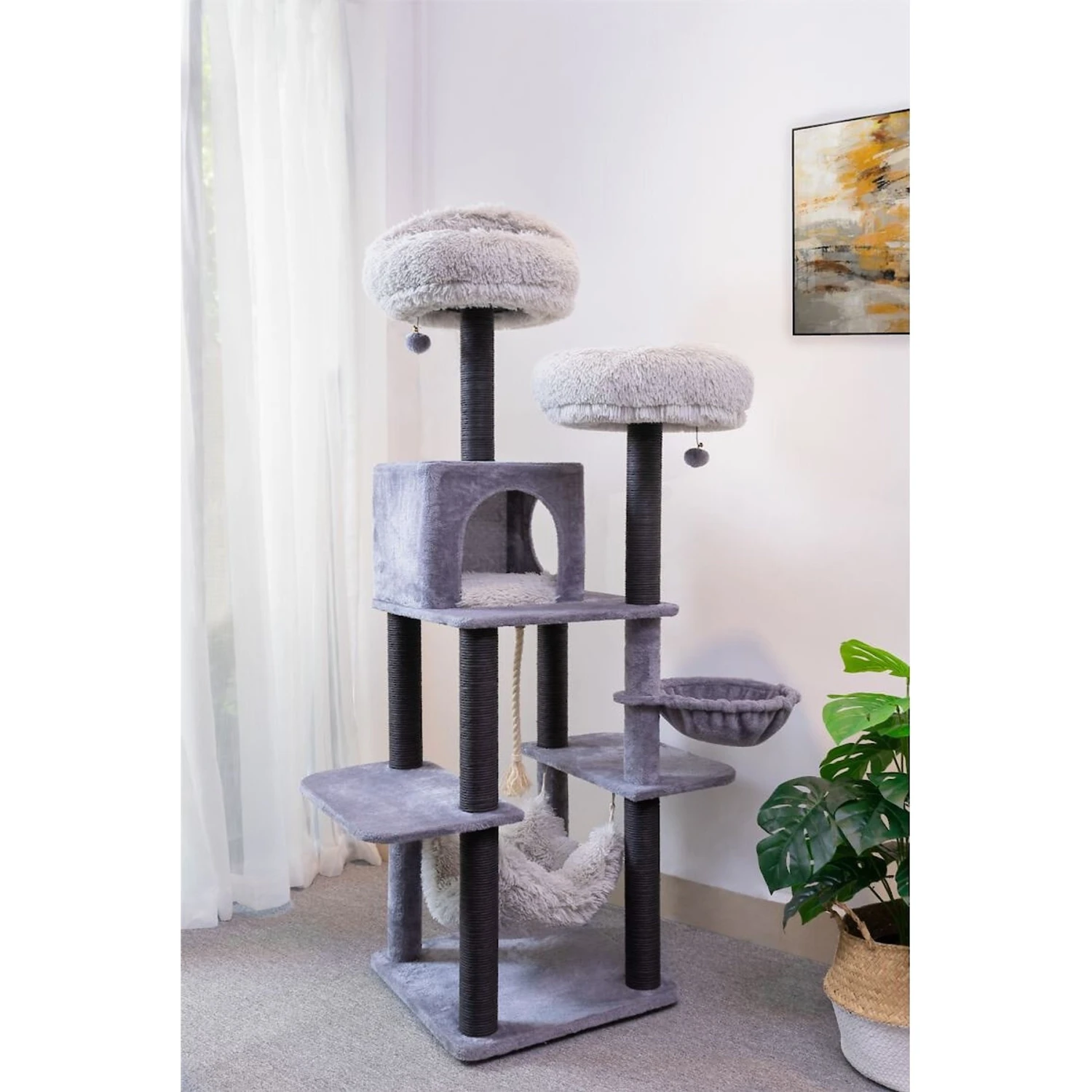 Catry Interactive 7-Level Cat Tree With Condo, Scratching Posts, & Toys 3 Catry Interactive 7-Level Cat Tree With Condo, Scratching Posts, & Toys