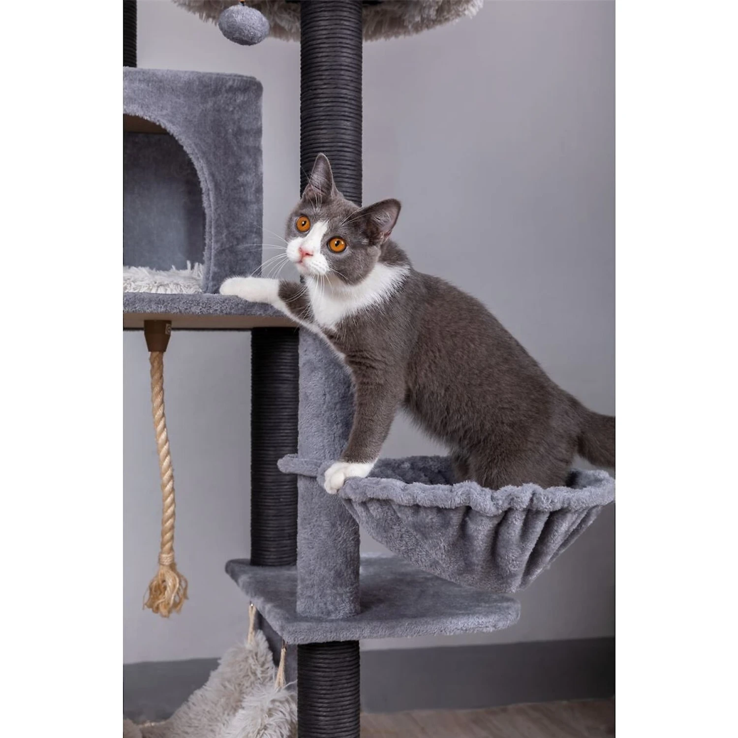 Catry Interactive 7-Level Cat Tree With Condo, Scratching Posts, & Toys 6 Catry Interactive 7-Level Cat Tree With Condo, Scratching Posts, & Toys - Image 4