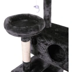 Coziwow By Jaxpety 60-in Tower House Cat Trees, Black -Cat Supplies 355080 PT4. AC SS1800 V1642807976