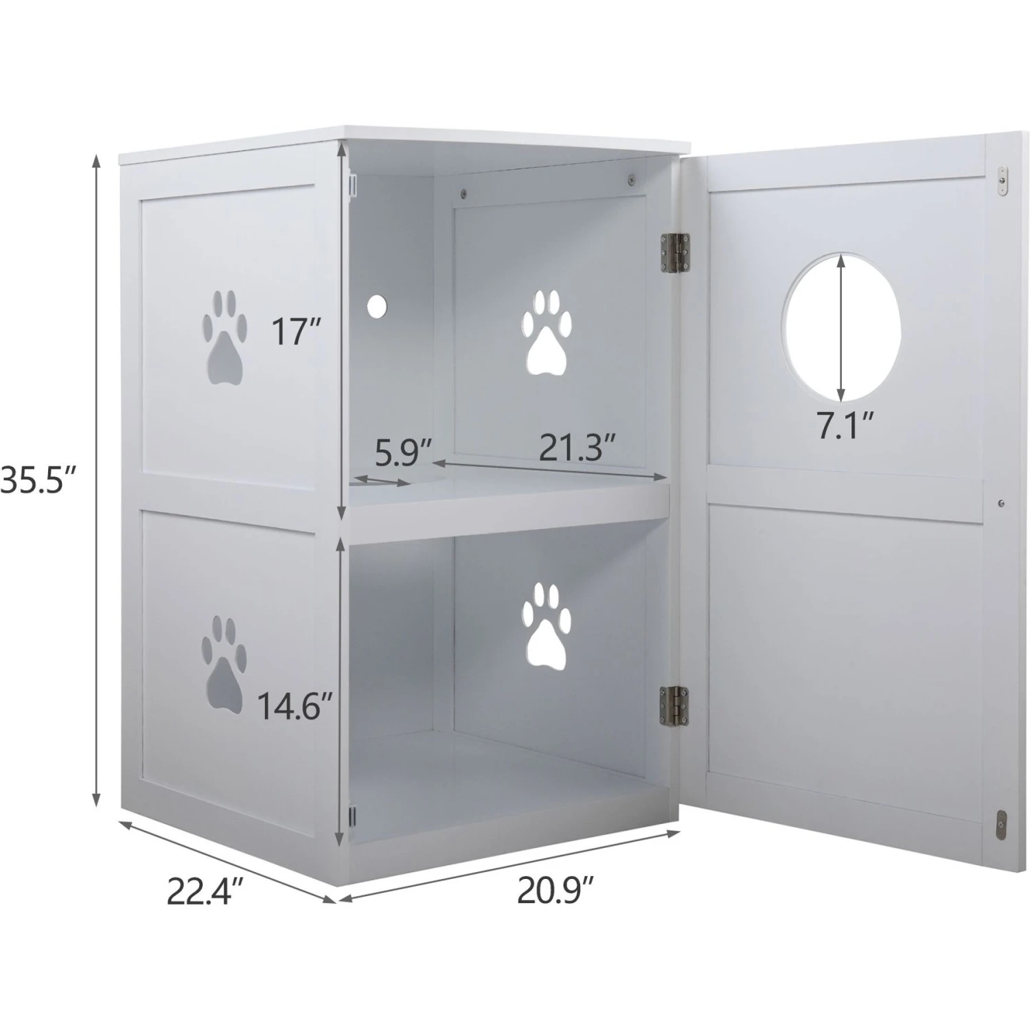 Coziwow By Jaxpety 2-Story Washroom House Cat Litter Box Enclosure 6 Coziwow By Jaxpety 2-Story Washroom House Cat Litter Box Enclosure - Image 4
