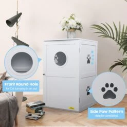 Coziwow By Jaxpety 2-Story Washroom House Cat Litter Box Enclosure 19 Coziwow By Jaxpety 2-Story Washroom House Cat Litter Box Enclosure -Cat Supplies 355097 PT8. AC SS1800 V1665525710